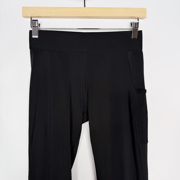 Adidas Womens Small S Black AeroReady Logo Leggings with Side Pocket Athletic - Picture 3 of 8